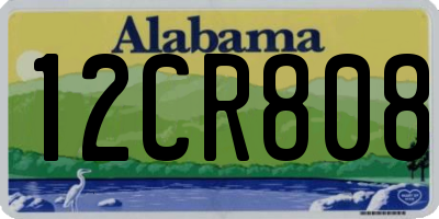 AL license plate 12CR808