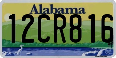 AL license plate 12CR816