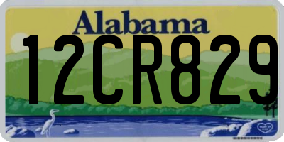 AL license plate 12CR829