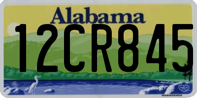 AL license plate 12CR845