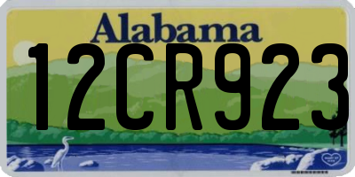 AL license plate 12CR923