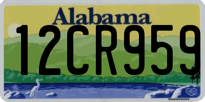 AL license plate 12CR959