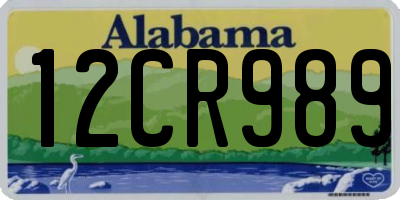 AL license plate 12CR989