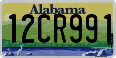 AL license plate 12CR991