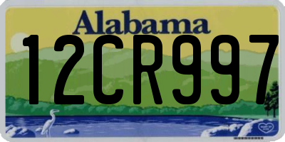 AL license plate 12CR997