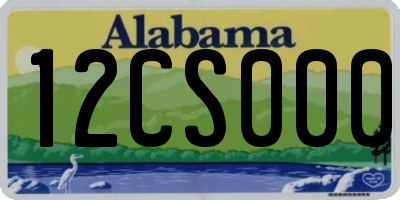AL license plate 12CS000