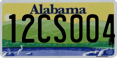 AL license plate 12CS004