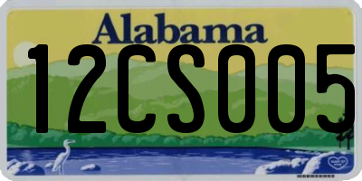 AL license plate 12CS005