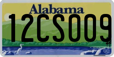 AL license plate 12CS009
