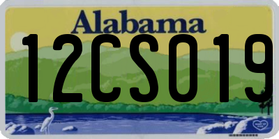 AL license plate 12CS019