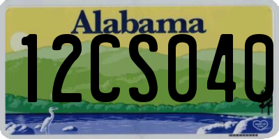 AL license plate 12CS040