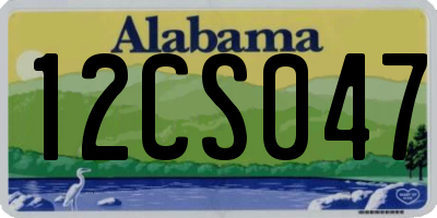 AL license plate 12CS047