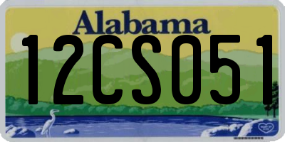 AL license plate 12CS051