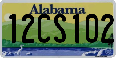 AL license plate 12CS102