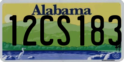 AL license plate 12CS183