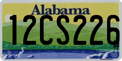 AL license plate 12CS226