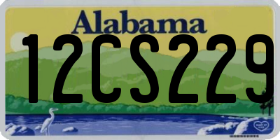 AL license plate 12CS229