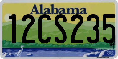 AL license plate 12CS235