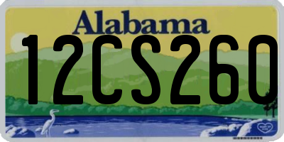AL license plate 12CS260