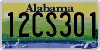 AL license plate 12CS301