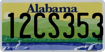 AL license plate 12CS353