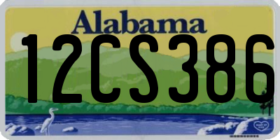AL license plate 12CS386
