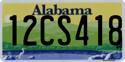 AL license plate 12CS418
