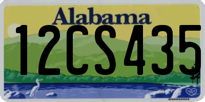 AL license plate 12CS435