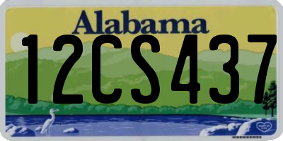 AL license plate 12CS437