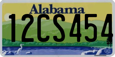 AL license plate 12CS454