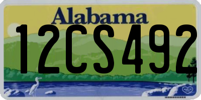 AL license plate 12CS492