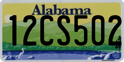 AL license plate 12CS502