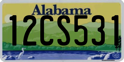 AL license plate 12CS531