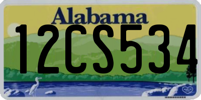 AL license plate 12CS534