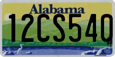 AL license plate 12CS540