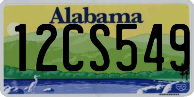 AL license plate 12CS549
