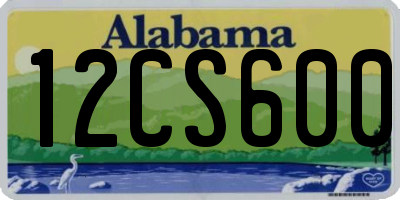 AL license plate 12CS600
