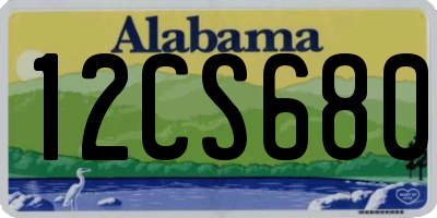 AL license plate 12CS680