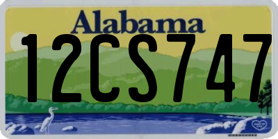AL license plate 12CS747