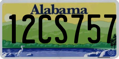 AL license plate 12CS757