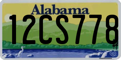 AL license plate 12CS778