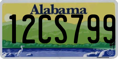 AL license plate 12CS799