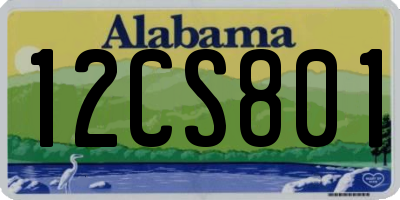 AL license plate 12CS801