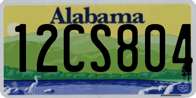 AL license plate 12CS804