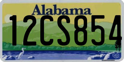 AL license plate 12CS854