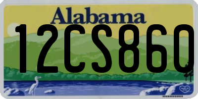 AL license plate 12CS860
