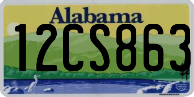 AL license plate 12CS863