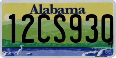 AL license plate 12CS930