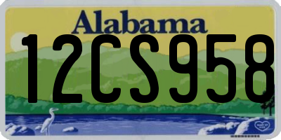 AL license plate 12CS958