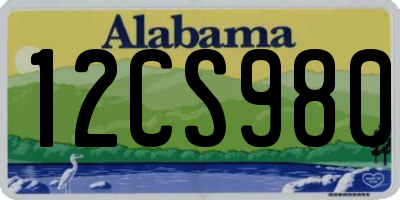 AL license plate 12CS980